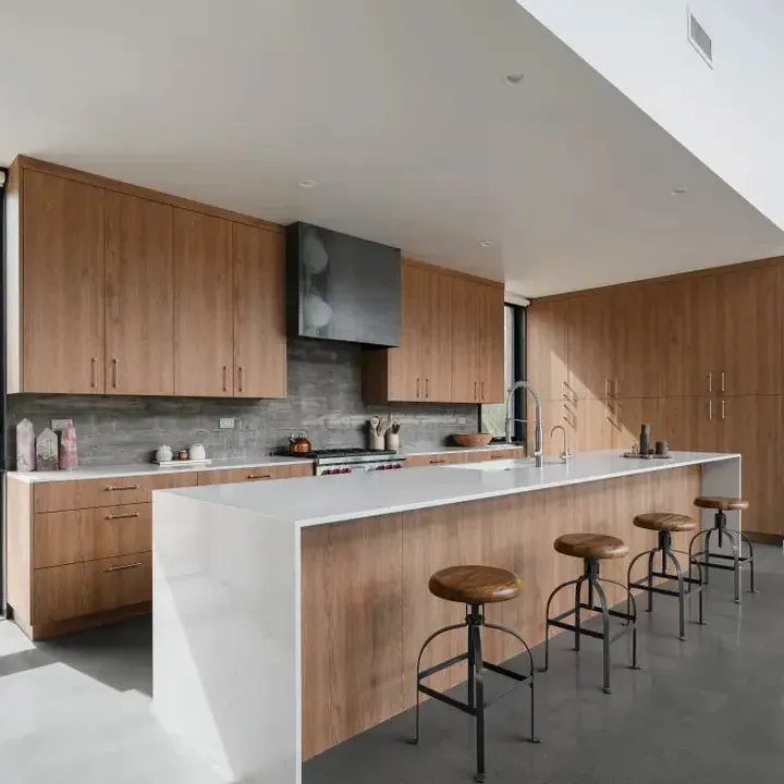 CBMmart Modern Minimalist tarzı tasarımlar küçük komple özel ev mobilya mutfak için L şekilli melamin dolapları