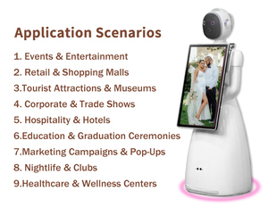 Robot Guide pour Salles d'Exposition et Centres Commerciaux, Reconnaissance Faciale, <span class=keywords><strong>Intelligence</strong></span> Artificielle, Caméra <span class=keywords><strong>Photo</strong></span>, Construction Métallique, WIFI - Product Image 5