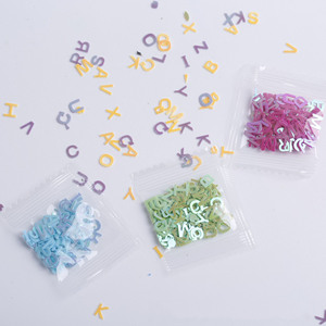Holographic Nail Glitter Flakes Iridescent Letter <strong>Sequins</strong> DIY Colorful Nail <strong>Art</strong> Supplies Manicure Decoration - Product Image 3