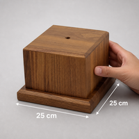 Socle de présentation carré en bois de noyer sur mesure pour trophée, récompense, artisanat, exposition d'art, socle en bois naturel fait main