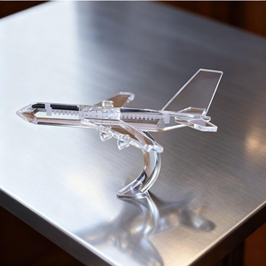 Nórdico creativo hogar transparente cristal avión decoración ornamento moderno Simple modelo habitación <span class=keywords><strong>vino</strong></span> gabinete Decoración - Product Image 2