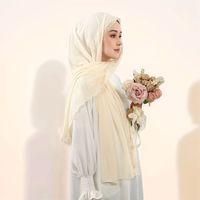 Nouvelle Mode Pashmina Plaine Couleur Long Châle Foulard Islam Turban Floral Broderie Étoles En Mousseline De Soie Châle Hijab Écharpe pour Femmes