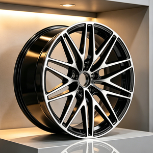 Jantes forgées légères <span class=keywords><strong>20</strong></span> 21 pouces 9.5J ET50 5x130 CB71.56 Noir Brillant pour Cayenne Panamera SUV Offroad Tuning, garantie 5 ans - Product Image 1
