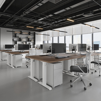 Bureau de travail réglable en hauteur personnalisable, à moteur unique, avec mécanisme de levage électrique intelligent, pour position assise-debout