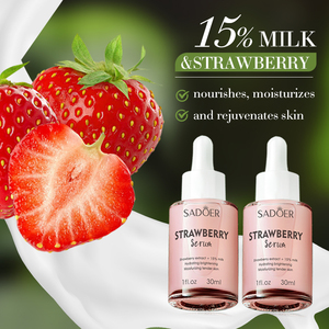 SADOER estratto di frutta fragola con latte 15% idratante Anti Anti invecchiamento della pelle sbiancamento del viso siero di latte essenza prodotti di bellezza - Product Image 4