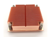 Hongyi terbaik 1U tembaga pasif sirip Skiving CPU pendingin penyerap panas Server Intel soket LGA 1150/1155/1156/1151/1200 95W kipas