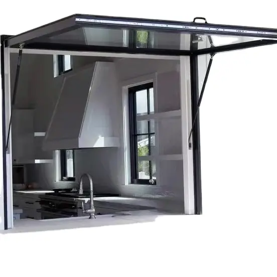 Deda aluminium glass folding sliding openable bifold vertical tempered window