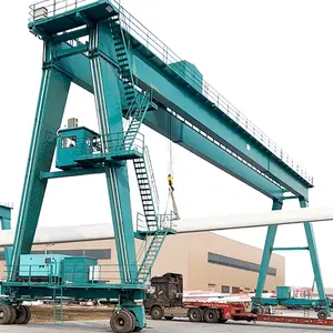 50 ton 60 ton jembatan ban karet ponsel straddle carrier untuk port