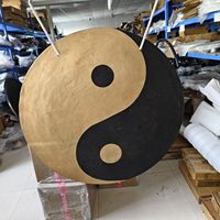 Gong traditionnel chinois en bronze, design Yin Yang personnalisé, pour la sonothérapie et les bains sonores, vente en gros