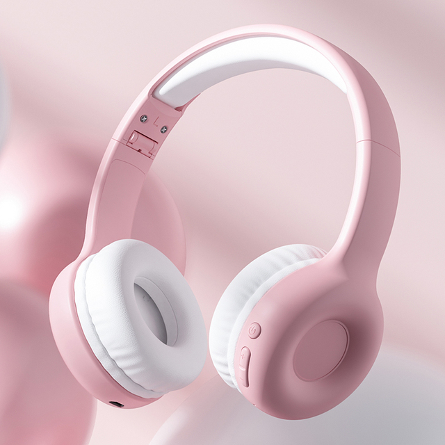 Cute Cartoon Children Over Ear Headphones Foldable Bluetooth Wireless Stereo Sound Waterproof Gaming Headset