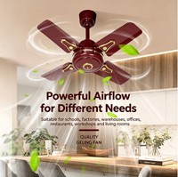 Ultra-Leiser, Geräuscharmer Betrieb 4-Blatt Sanfte Brise Schlafzimmer Arbeitszimmer Kleiner Bereich Fünf Geschwindigkeiten Wandschalter Komfort-Deckenventilator