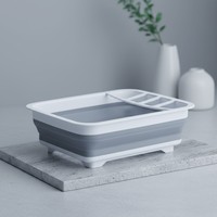 Égouttoir à vaisselle pliable et portable en plastique pour évier, organisateur de cuisine extensible