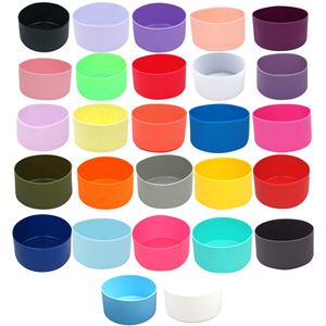 Accessoires en silicone pour base de tasse à eau réutilisable, écologiques, anti-goutte, anti-rayures, couleur personnalisée, vente en gros - Product Image 1