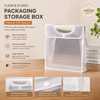 Boîte de rangement en PVC pour supermarché, écologique, recyclable, fabriquée en usine OEM, avec poignée