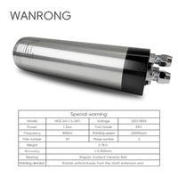 Moteur de broche CNC 65 mm 1,5 kW ER11 24000 tr/min à refroidissement par eau, direct usine, pour machine de gravure, fraisage et routage industrielle