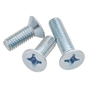 Viti a <span class=keywords><strong>testa</strong></span> <span class=keywords><strong>svasata</strong></span> piatta Phillips in acciaio al carbonio zincato DIN 965, metriche M2 M3 M4 <span class=keywords><strong>M5</strong></span> M6 M8 M10 CLASSE 4 - Product Image 2