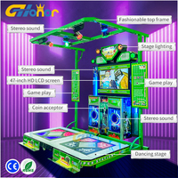 Nouvelle conception G-HONOR, machine d'arcade circulaire en métal pour 2 joueurs, jeu de danse musical d'intérieur à monnayeur, 12 mois, anglais