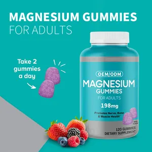 2024 panas Label pribadi penyerapan tinggi mendukung kesehatan otot saraf tulang Magnesium sitrat Gummies