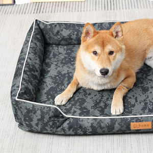 Chenil imprimé <span class=keywords><strong>imperméable</strong></span> pour animaux de compagnie avec <span class=keywords><strong>coussin</strong></span> résistant aux explosions, fournitures de chenil chaudes et sans taches pour chiens - Product Image 4