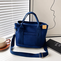 Sac fourre-tout en toile écologique à fond large OEM ODM, entièrement doublé, pour femme, style vintage, look parisien, avec fermeture éclair discrète sécurisée