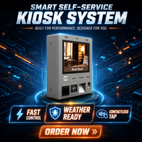 Kiosco de Pantalla Táctil de Autoservicio para Exteriores con SDK, Montado en la Pared para Pedidos y Pagos con Lector de Códigos de Barras Opcional