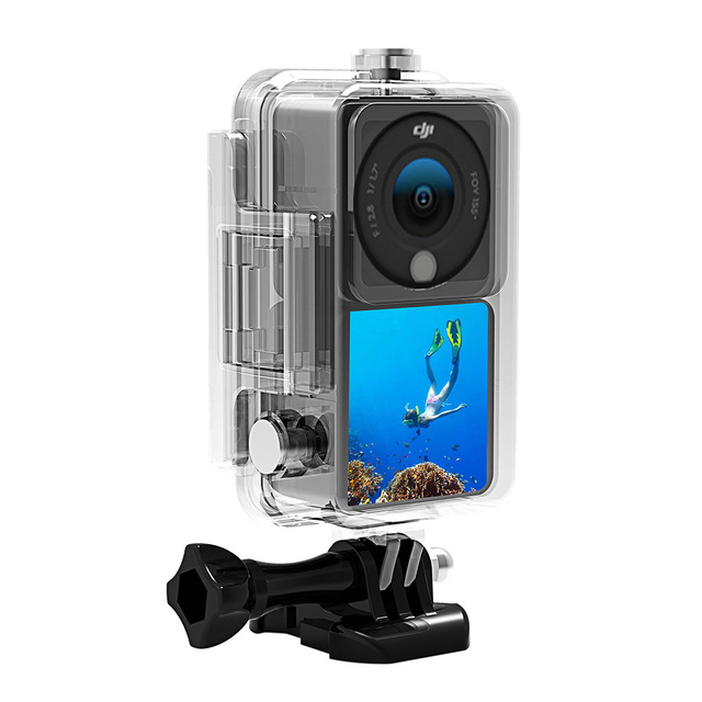 KAMPHO Waterproof Transparent Housing Dive Frame 60M Underwater Diving Protective Shell Case for DJI Osmo Action 2 Camera