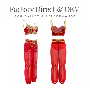 Traje de Ballet de 2 Piezas con Personajes Árabes, Le Corsaire, para Actuaciones Escénicas, Estilo Oriental Exótico para La Bayadère - Product Image 4