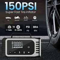 8-IN-1 Car Jump Starter with Air Compressor 3000A Fast Charging Power Bank Digital Screen Tire Inflator Vacuum Cleaner