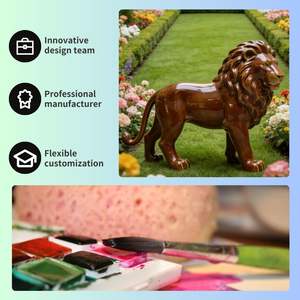 Estatua de León de Resina de Fibra de Vidrio de Tamaño Real para Exteriores, Moderna, Ecológica, al Mejor <span class=keywords><strong>Precio</strong></span>, Escultura Artística, Adornos de Jardín - Product Image 6