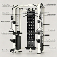 Máquina Smith Multifuncional para Gimnasio, Uso Comercial, Acero Inoxidable, Cable Crossover, Soporte para Sentadillas, Estación de Press de Banca