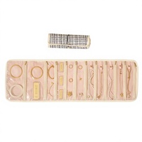 Pochette de rangement pour bijoux Fuxin, style transfrontalier, multi-couches, boucles d'oreilles, colliers, accessoires de voyage, portable, enroulable