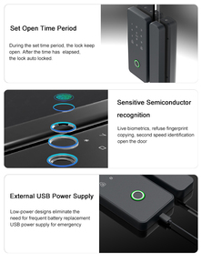 Khóa Số Điện Tử Thông Minh, Khóa An Toàn Với Mật Khẩu Kỹ Thuật Số, Màn Hình Cảm Ứng, Tủ Kính, Ngăn Kéo - Product Image 5