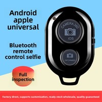 Télécommande à double bouton pour perche à selfie, compatible Android et smartphone, avec boîtier en plastique ABS