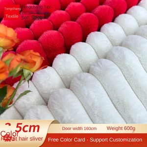 3.5Cm Lớn Thỏ Sọc Nhà Dệt May Và Quần Áo Dệt Kim 75D Sợi Đếm Gối Nguồn Cung Cấp Minky Vải - Product Image 2