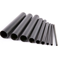 Tuyau flexible en fibre de carbone de 10 cm pour gestion de faisceau de câbles de robot, finition brillante/mate -60 +180