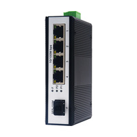Yedekli Endüstriyel Medya Dönüştürücü 1 SFP + 4 Gigabit Bağlantı Noktası Çift 9-57VDC Giriş DIN Rayı -40~75 ° Müfrede Önceliği Olan Bağlantılar için C