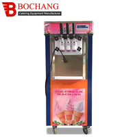 Machine à Glace Professionnelle 3 Parfums, Crème Glacée Italienne, OEM/ODM, Faible MOQ