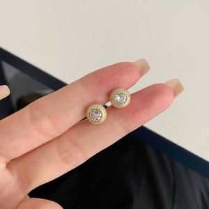 Dylam Trendy S925 <b>Silver</b> Circle Shape Pave Diamond Women Jewelry Accessories Eternity AAAAA Cubic Zirconia <b>Stud</b> <b>Earrings</b> - Product Image 4
