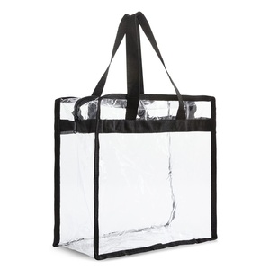 School Sporting Events <b>Clear</b> Stadium Approved Gym <b>Bags</b> Large Transparent PVC Tote <b>Bags</b> With Zippers and Handles for Concerts - Product Image 2