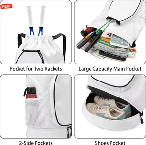 Mochila de Bádminton con Logotipo Personalizado, Bolsa de Tenis, Bolsa de Lucha Libre con Compartimento para Zapatos, Bolsa Deportiva Impermeable para Palas de Pickleball y Raquetas - Product Image 4