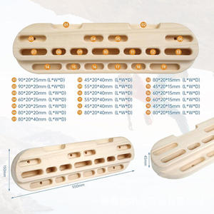 Appareil d'entraînement portable en bois pour tractions, planche de renforcement des doigts pour l'escalade et la gym, plaque suspendue réglable, outil de fitness durable - Product Image 2