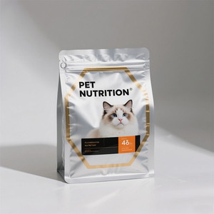 Custodia personalizzata per imballaggio di cibo per animali domestici con stampa rotocalco 500g 1kg 2.5kg per cani e gatti con fondo piatto per bustina di tè funzione di sicurezza della cerniera - Product Image 3