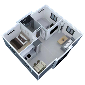 Casas prefabricadas extensibles anticorrosión de 20 pies Casa contenedor plegable prefabricada villa de lujo moderna para oficina - Product Image 3