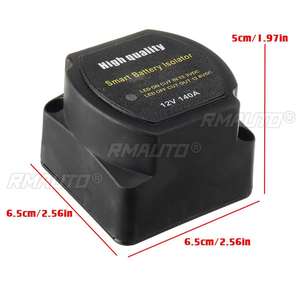 ชุดรีเลย์แยกการชาร์จแบบไวต่อแรงดันไฟฟ้า VSR 12V 140A สำหรับรถบ้าน รถ RV เรือยอชท์ เรือเดินสมุทร อุปกรณ์อัจฉริยะ ตัวแยกแบตเตอรี่ 2 ก้อน - Product Image 5