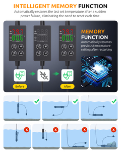 Seaoura SR-318 Piccolo Riscaldatore Sommergibile per Acquario con Controllo Esterno, Doppio Display LED Regolabile per <span class=keywords><strong>Pesci</strong></span> Betta, Tartarughe e <span class=keywords><strong>Pesci</strong></span> <span class=keywords><strong>Tropicali</strong></span> - Product Image 3