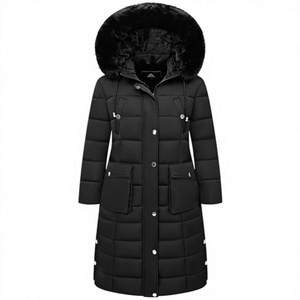 Women's Lightweight <b>Packable</b> Hooded Winter Quilted Puffer <b>Jacket</b> Detachable Sleeves Hat Zipper Closure Waterproof Wool - Product Image 1
