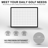 Pegatinas de golf resistentes a la intemperie con cuentas de vidrio de alta reflectividad para monitor de lanzamiento de golf, simulador de golf y cámaras de alta velocidad