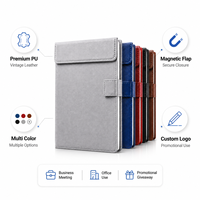 Carnet A5 en cuir PU avec logo personnalisé et fermeture magnétique, journal d'affaires vintage haut de gamme, cadeau promotionnel, vente en gros
