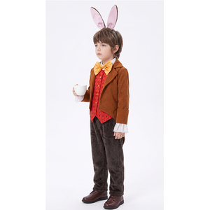 Nuovissimo <span class=keywords><strong>Costume</strong></span> da <span class=keywords><strong>Coniglio</strong></span> <span class=keywords><strong>Bianco</strong></span> di Halloween 'Attraverso lo Specchio' per Bambini - Abbigliamento Premium per Performance di Personaggi Animali - Product Image 5