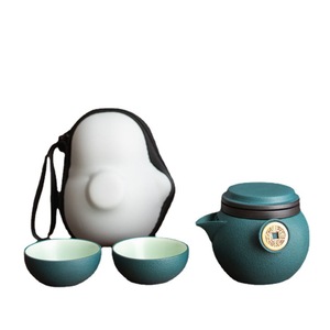 <span class=keywords><strong>Set</strong></span> da Tè Portatile in Ceramica Cinese, Una Teiera e <span class=keywords><strong>Due</strong></span> <span class=keywords><strong>Tazze</strong></span>, <span class=keywords><strong>Set</strong></span> da Caffè e Tè Artigianale per Esterni - Product Image 6